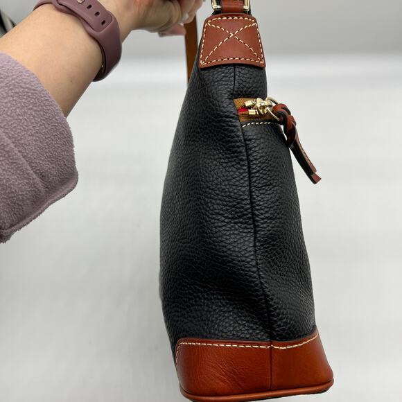 Dooney & Bourke Pebble Leather Crossbody Purse Black - Picture 4 of 12